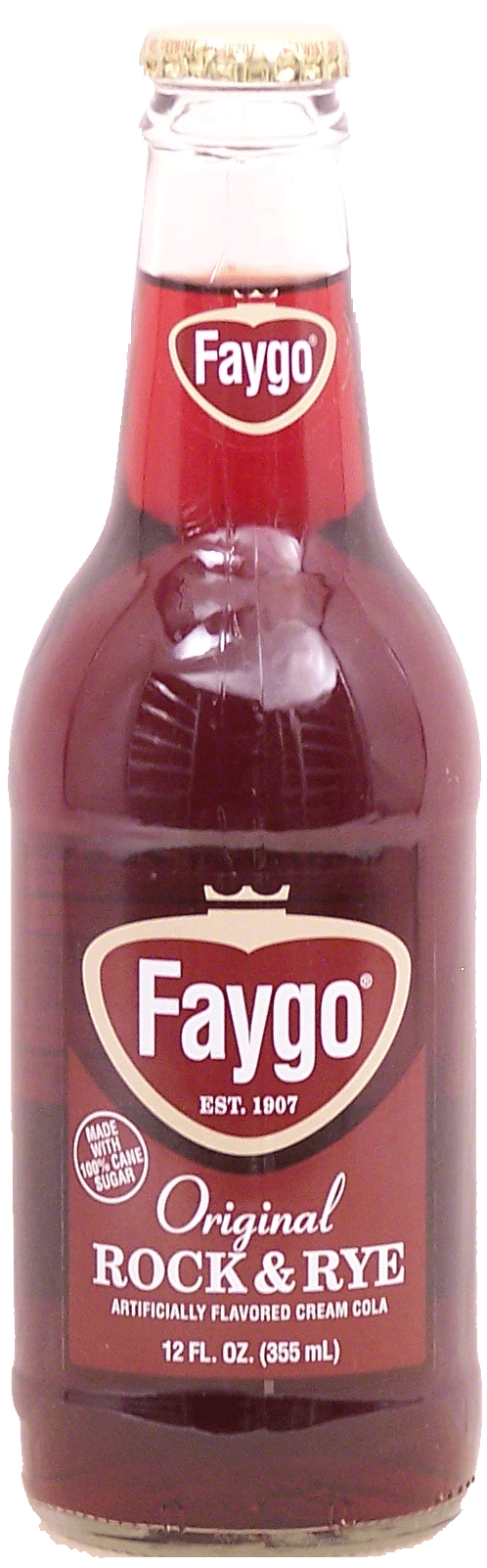 Faygo  original rock & rye flavored cream cola, 100% cane sugar Full-Size Picture